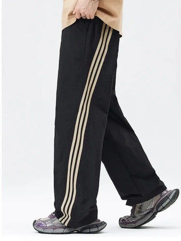 Aidase Striped Men's Summer Thin Section Quick Dry Loose Casual Outdoor Trousers Loose Fit Pants Sport aidase-shop